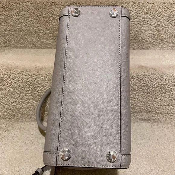 Michael Kors Tina Pearl Grey Top Zip Satchel - Picture 7 of 8